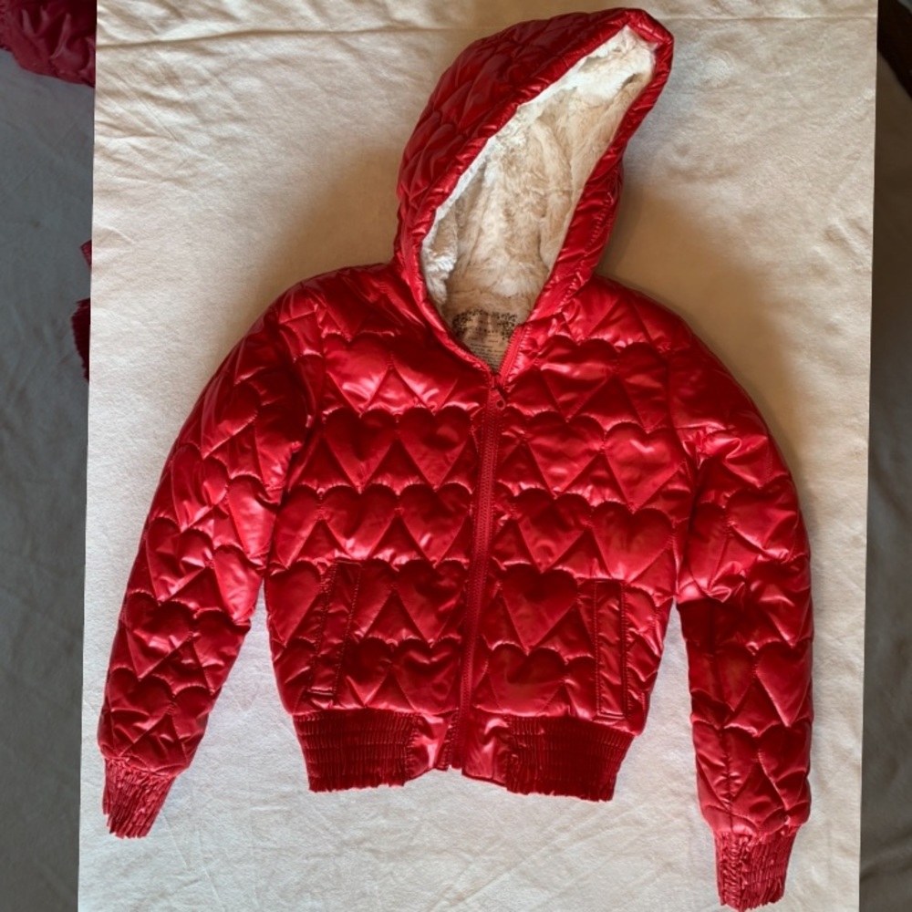 Girls Red Puffy Jacket
